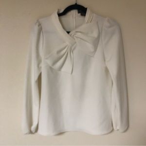 Gracia - Blouse - Size Small - White - twisted Bow - EUC - Worn Once